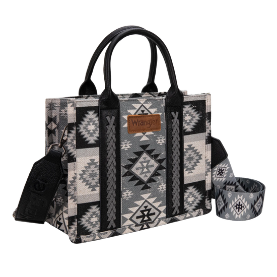 Wrangler Ladies Aztec Dual Sided Black Crossbody Tote Bag WG2209-8120SBK
