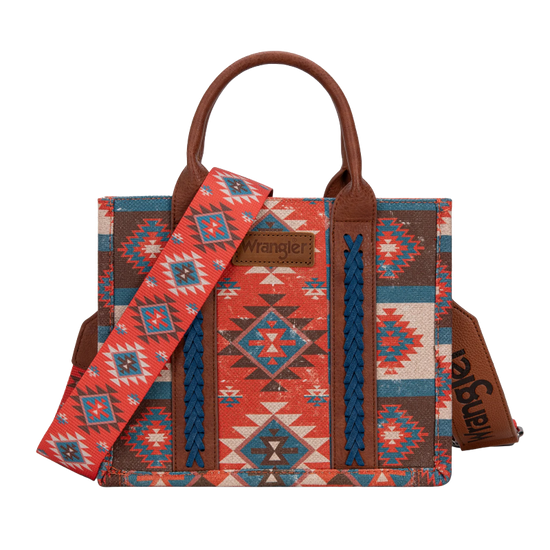 Wrangler Ladies Aztec Dual Sided Burgundy Crossbody Tote Bag WG2209-8120SBDY