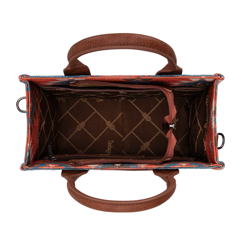 Wrangler Ladies Aztec Dual Sided Burgundy Crossbody Tote Bag WG2209-8120SBDY