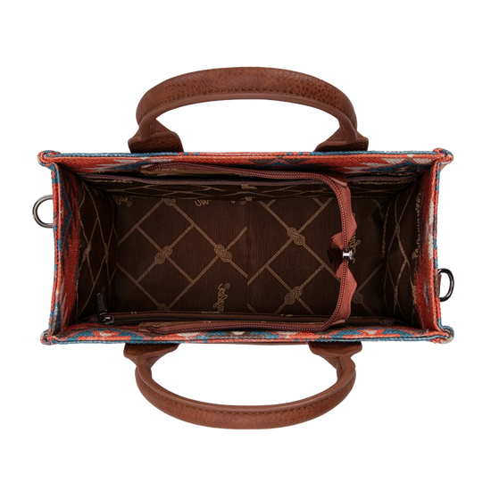 Wrangler Ladies Aztec Dual Sided Burgundy Crossbody Tote Bag WG2209-8120SBDY