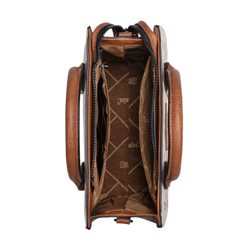 Wrangler Ladies Aztec Pattern Print Tan Tote Crossbody Bag WG2206-8120STN