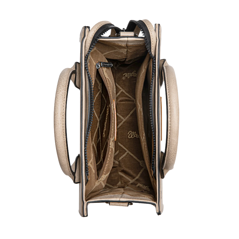 Wrangler Ladies Aztec Pattern Print Khaki Tote Crossbody Bag WG2206-8120SKH