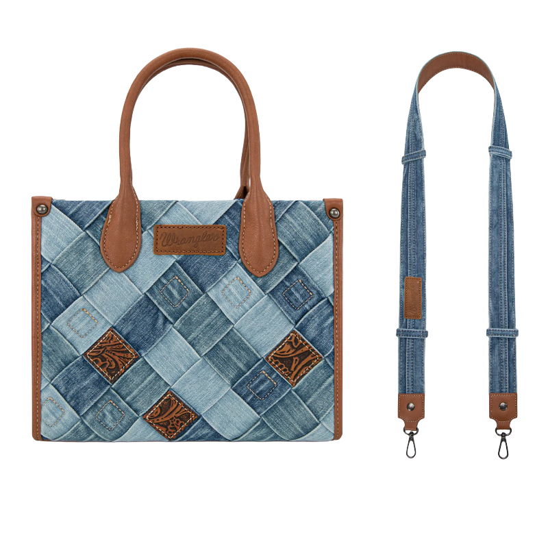Wrangler Ladies Woven Denim Concealed Carry Jean Tote Bag WG210-8120SJN