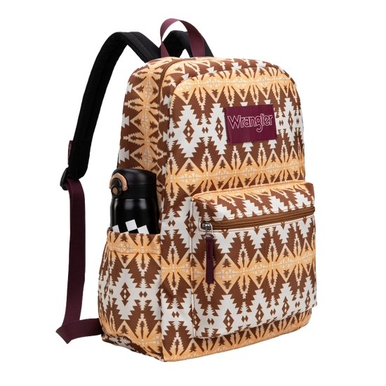 Wrangler Ladies Aztec Print Brown Backpack WG2000-013BR