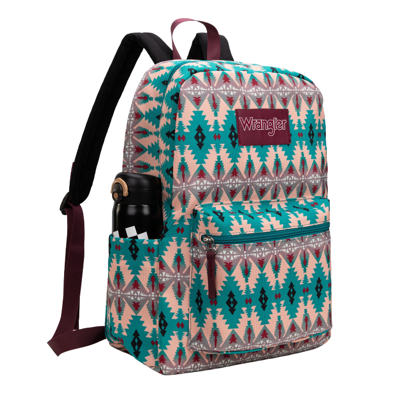 Wrangler Ladies Aztec Print Turquoise Backpack WG2000-012TQ