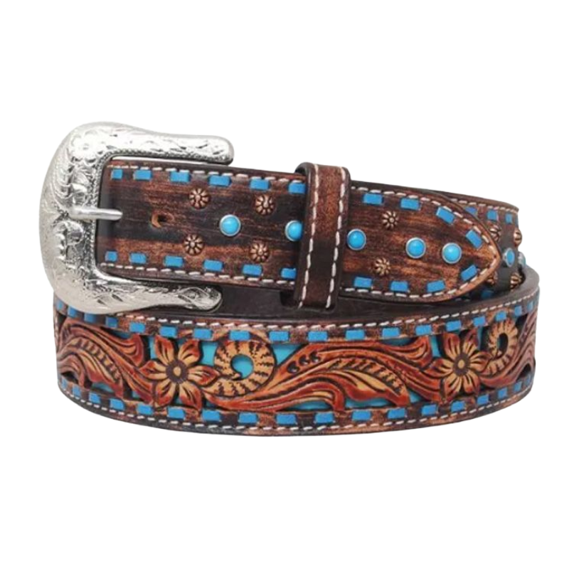 Circle Y Unisex Bronco Blue Texas Belt 1006-BT
