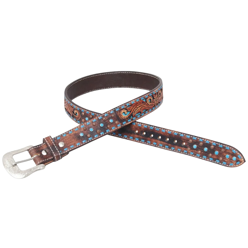 Circle Y Unisex Bronco Blue Texas Belt 1006-BT