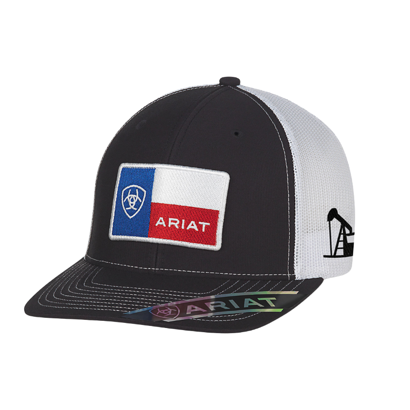 Ariat Men's Black Logo Flag Trucker Hat A300006001