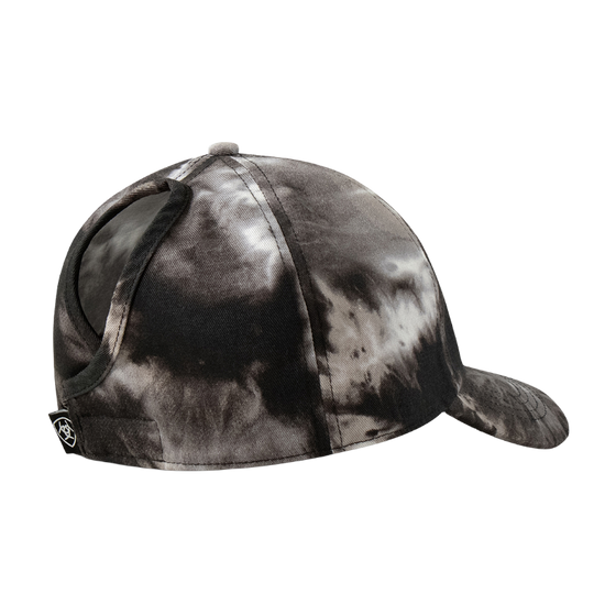 Ariat Ladies Tie Dye Embroidered Black Pony Tail Trucker Hat A300088701