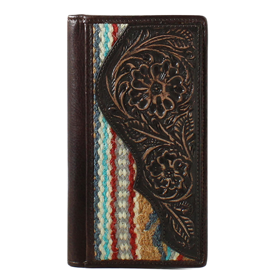 Ariat Men's Brown Multicolor Rug Leather Rodeo Wallet A3552002