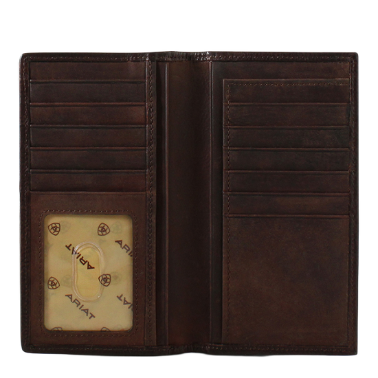 Ariat Men's Brown Multicolor Rug Leather Rodeo Wallet A3552002