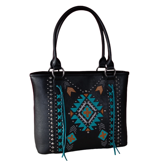 Montana West Ladies Aztec Collection Concealed Carry Tote MW1248G-8317BK