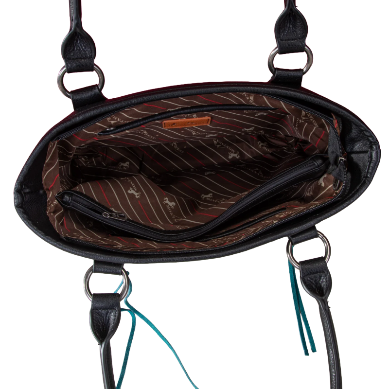 Montana West Ladies Aztec Collection Concealed Carry Tote MW1248G-8317BK