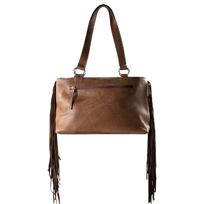 Ariat Ladies Brown Betsy Fringe & Concho Satchel Bag A770020702