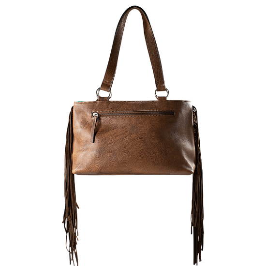 Ariat Ladies Brown Betsy Fringe & Concho Satchel Bag A770020702