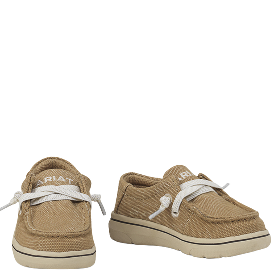 Ariat Lil' Stompers Toddler Boy's Washed Tan Canvas Slip On Hilo A443002408