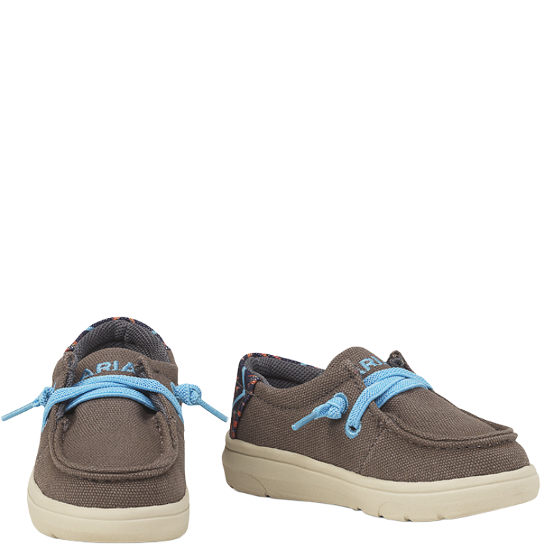 Ariat Lil' Stompers Toddler Boy's Charcoal Southwest Slip On Hilo A443002307