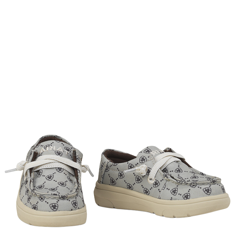 Ariat Lil' Stompers Toddler Light Grey Logo Slip On Hilo A443002206