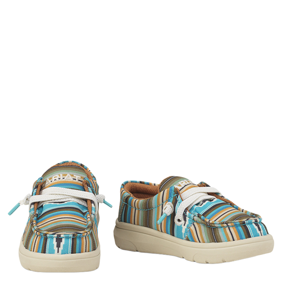 Ariat Lil' Stompers Toddler Girl's Turquoise Serape Print Hilo Shoe A443001733