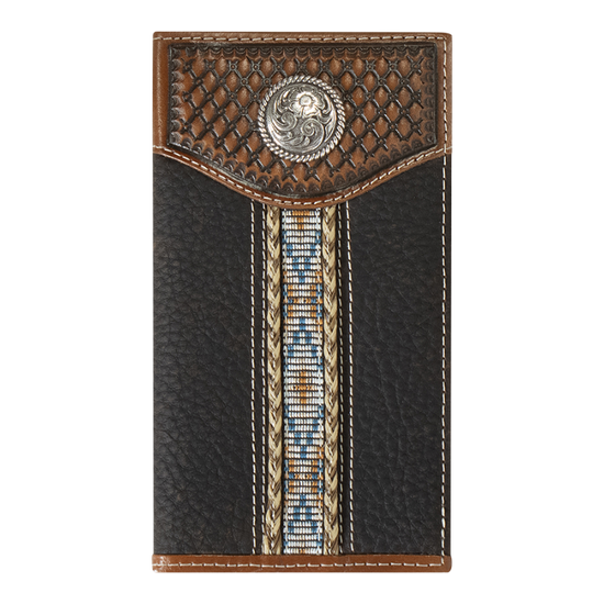 Ariat Men's Brown Braided Rope & Concho Rodeo Wallet A35540282