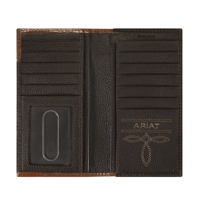 Ariat Men's Brown Braided Rope & Concho Rodeo Wallet A35540282