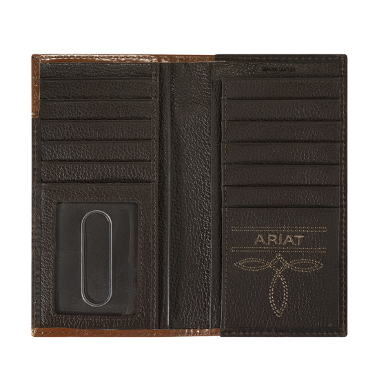 Ariat Men's Brown Braided Rope & Concho Rodeo Wallet A35540282