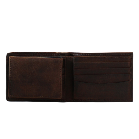 Ariat Men's Brown Tooled Leather Aztec Rug Bifold Wallet A3552302