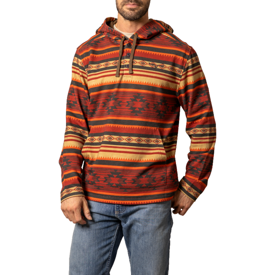Kimes Ranch Men's Hermosa Aztec Burnt Red Pullover Hoodie MHO0000046-RD012