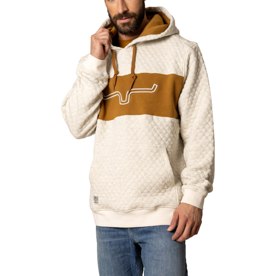 Kimes Ranch Men's AFR Quilted Graphic Natural Cream Hoodie MHO0000051-BE006
