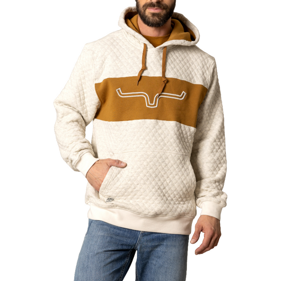 Kimes Ranch Men's AFR Quilted Graphic Natural Cream Hoodie MHO0000051-BE006