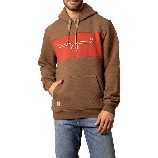 Kimes Ranch Men's AFR Quilted Graphic Brown Hoodie MHO0000051-BN001