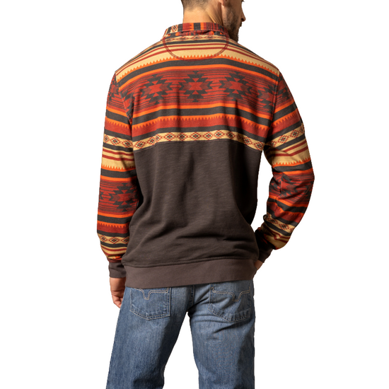 Kimes Ranch Men's Tack Aztec Brown 1/4 Snap Pullover MSW0000034-BN001