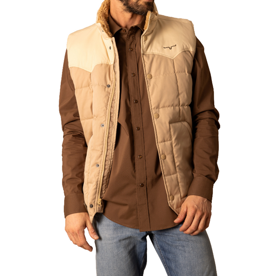 Kimes Ranch Men's Muir Trail Khaki Insulated Vest MVE0000003-BE003