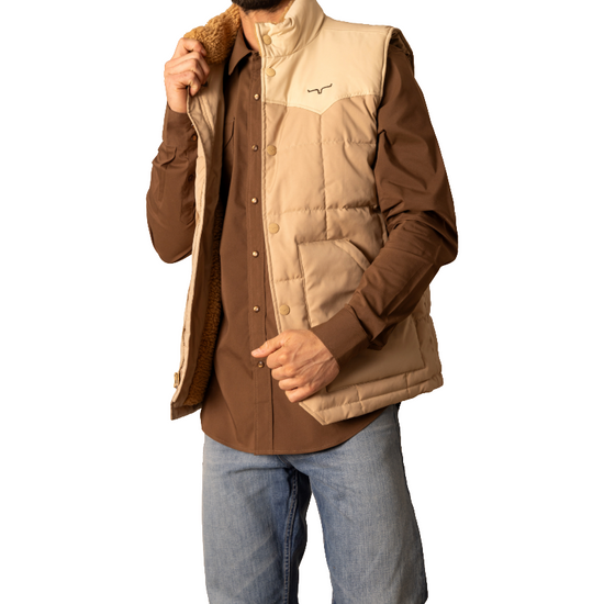 Kimes Ranch Men's Muir Trail Khaki Insulated Vest MVE0000003-BE003
