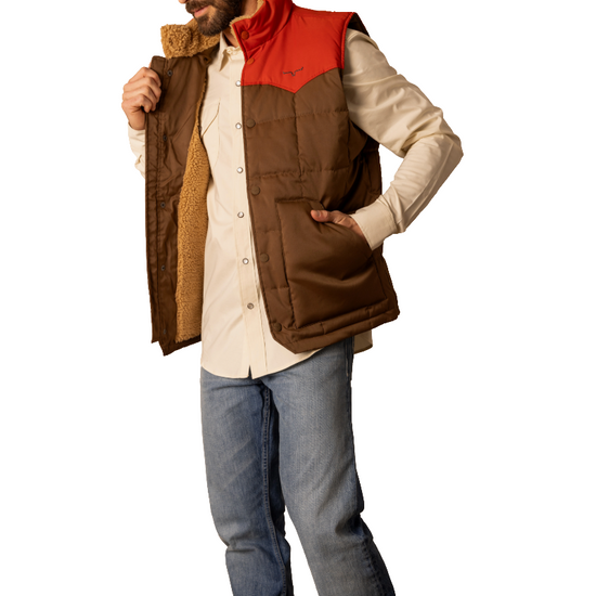 Kimes Ranch Men's Muir Trail Brown Insulated Vest MVE0000003-BN001