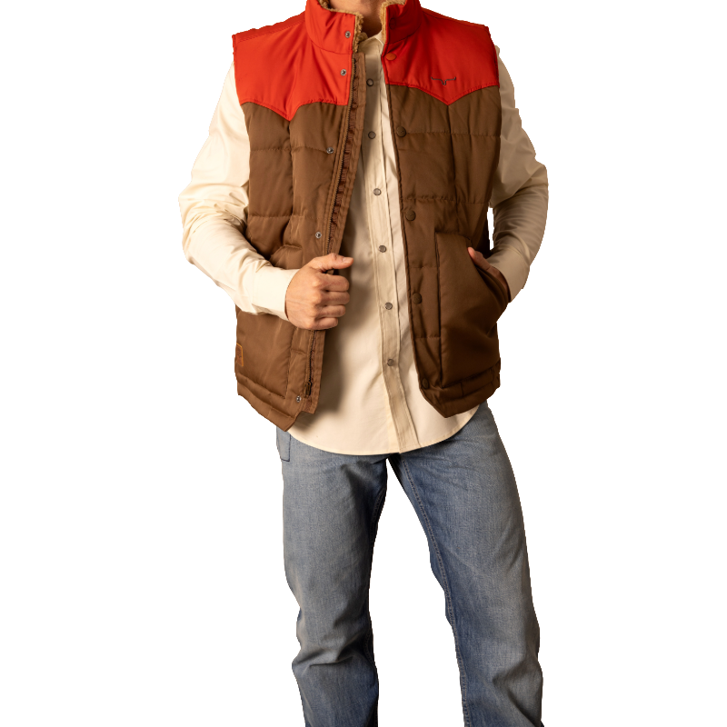Kimes Ranch Men's Muir Trail Brown Insulated Vest MVE0000003-BN001
