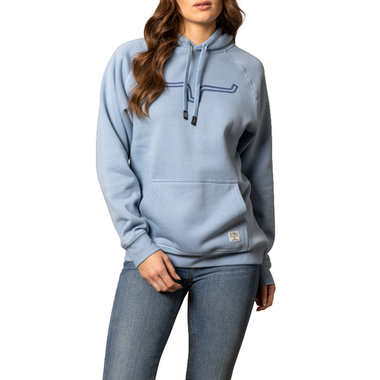 Kimes Ranch Ladies Outlier Graphic Carbon Blue Hoodie WHO0000005-BL057