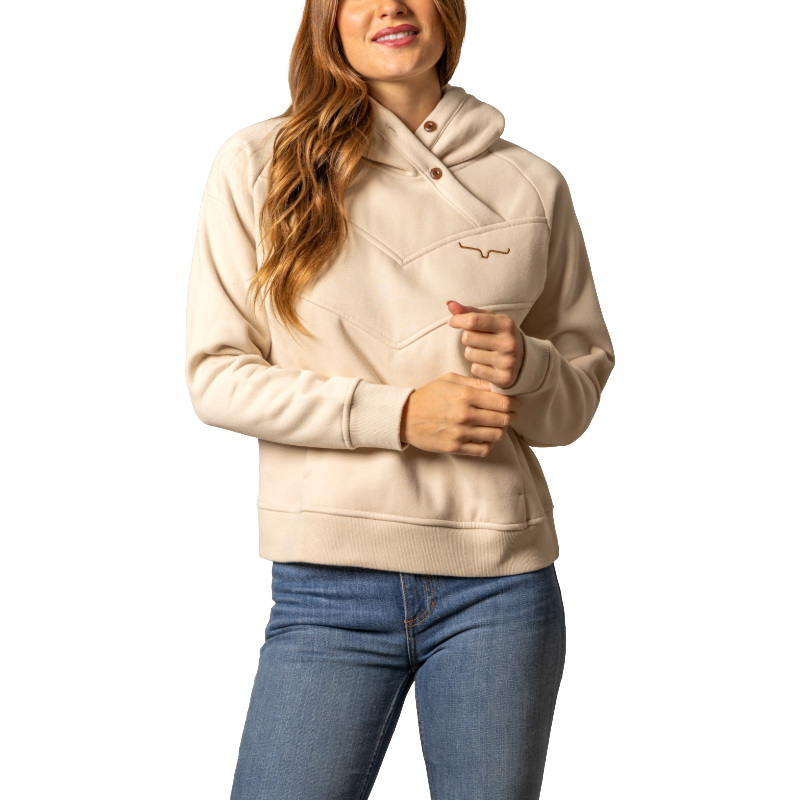 Kimes Ranch Ladies Ella Hooded Cream Pullover WHO0000043-BE006