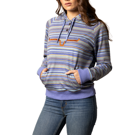 Kimes Ranch Kenzie Striped Blue Graphic Pullover Hoodie WHO0000045-BL001