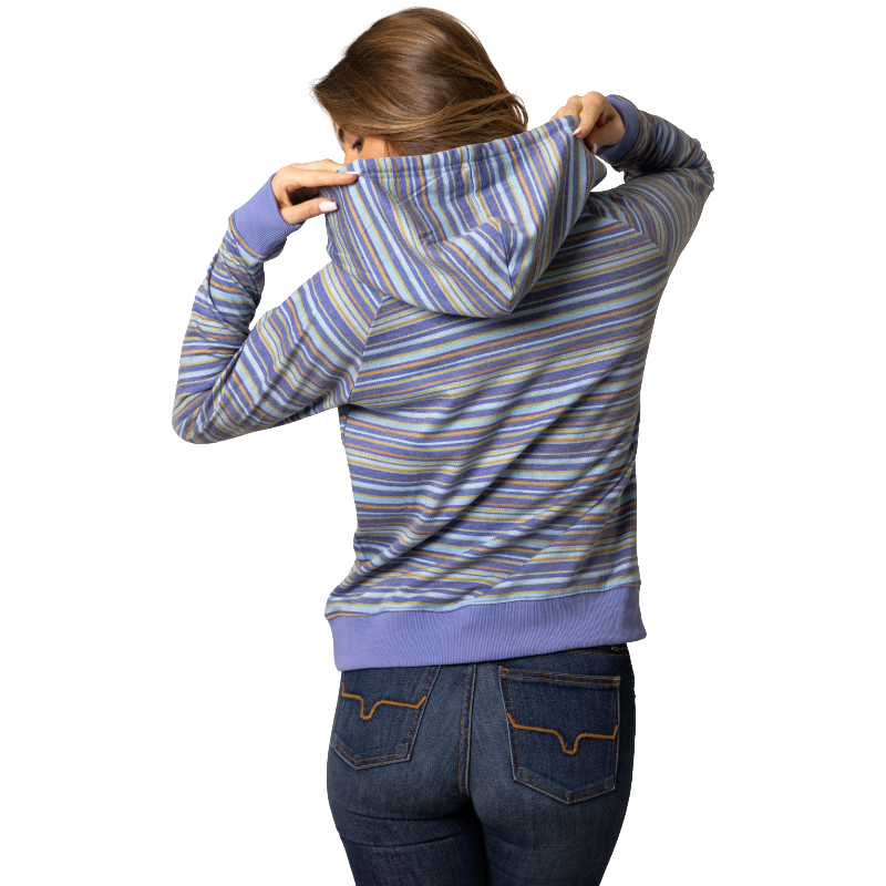 Kimes Ranch Kenzie Striped Blue Graphic Pullover Hoodie WHO0000045-BL001