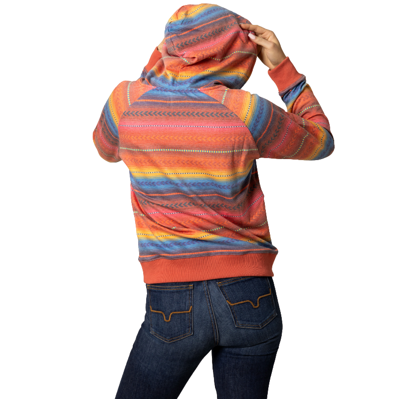 Kimes Ranch Kenzie Striped Red Graphic Pullover Hoodie WHO0000045-RD001