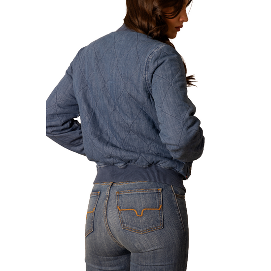 Kimes Ranch Ladies Marino Light Wash Indigo Bomber Jacket WJA0000007-BL061