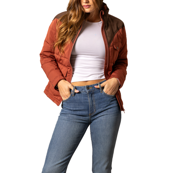 Kimes Ranch Ladies Lenora Burnt Red Puffer Jacket WJA0000057-RD019