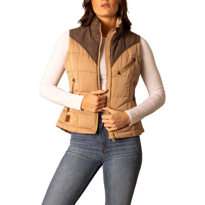 Kimes Ranch Ladies Lenora Coffee Brown Puffer Vest WVE0000005-BN008