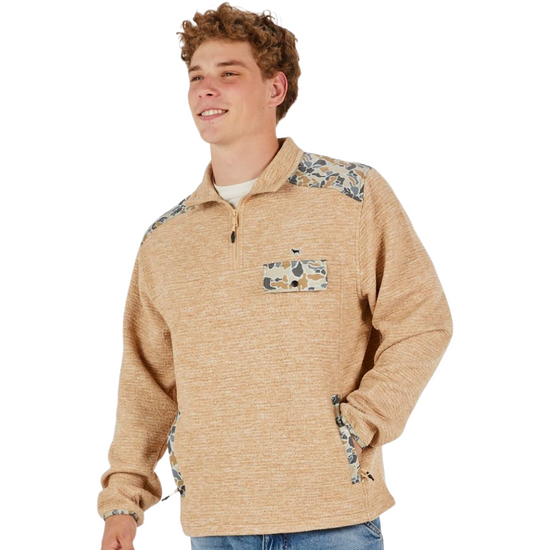 Simply Southern Men's Latte Brown Quarter Zip Pullover 0225-MN-QTRZIP-WSLY-LATTE