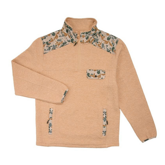 Simply Southern Men's Latte Brown Quarter Zip Pullover 0225-MN-QTRZIP-WSLY-LATTE