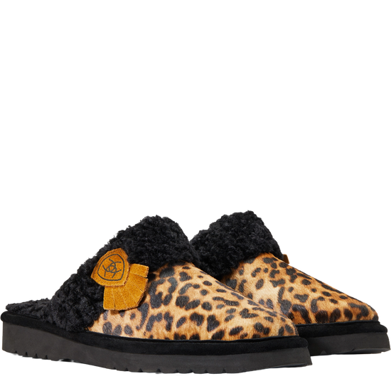 Ariat Ladies Jackie Square Toe Cheetah Hair On Slippers 10039061