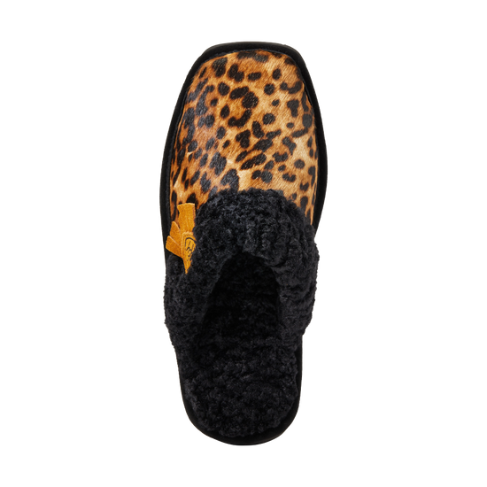Ariat Ladies Jackie Square Toe Cheetah Hair On Slippers 10039061