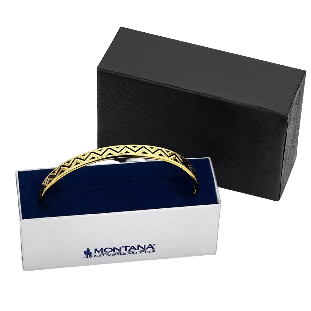 Montana Silversmiths Men's Four Winds Golden Cuff Bracelet BC6060G