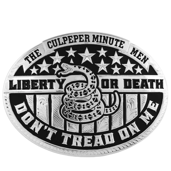 Montana Silversmiths Men's Don't Tread On Me Silver & Black Buckle 49210